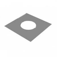Разделка Феррум потолочная декоративная нерж. (430/0,5 мм), 500*500, с отв. ф115, в пленке